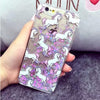 Unicorn Quicksand Glitter Hard PC Capa Para Fundas Case CoverFor iPhone 5 5s 6 6S 6